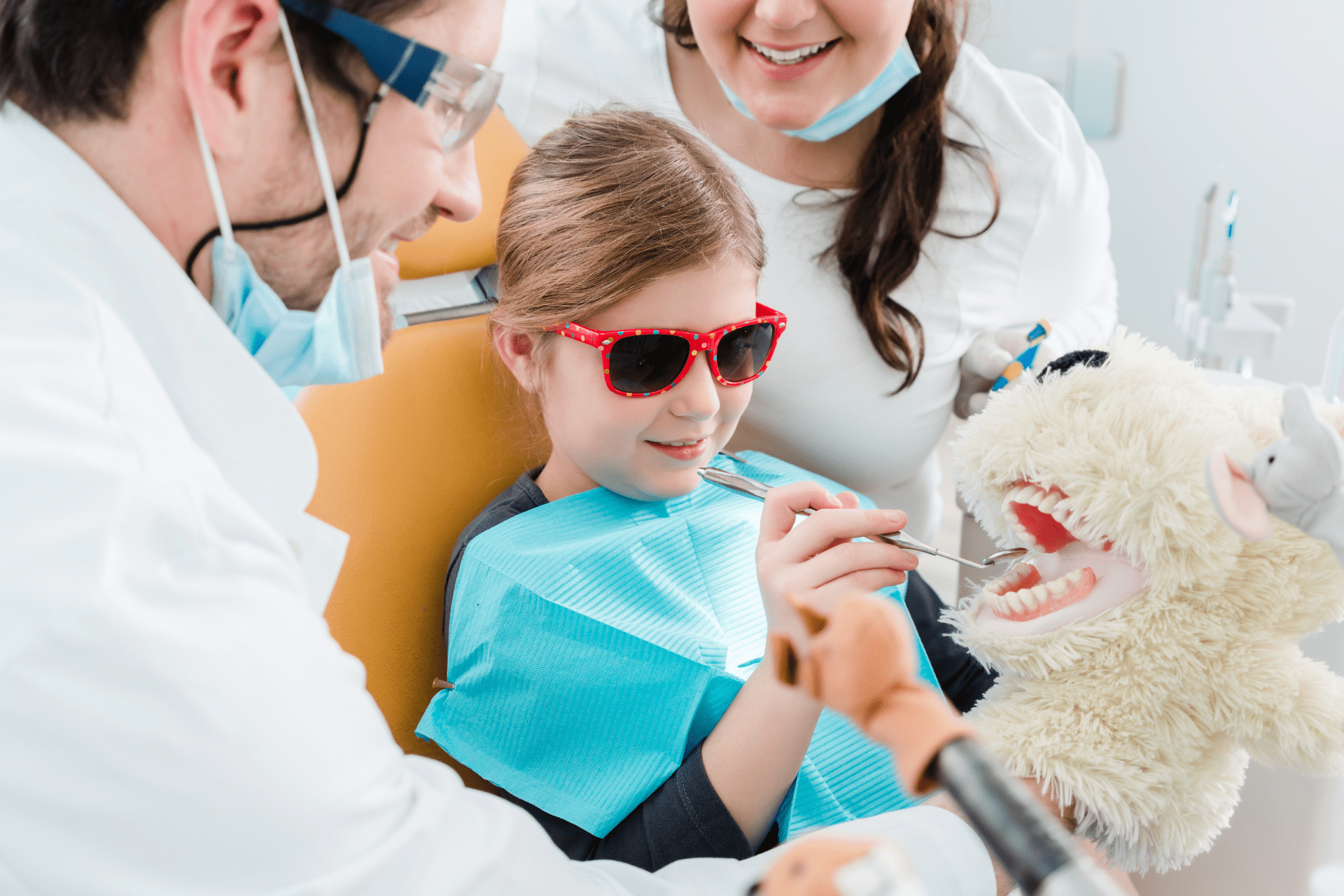 Child at pediatric dental appointment in Calgary